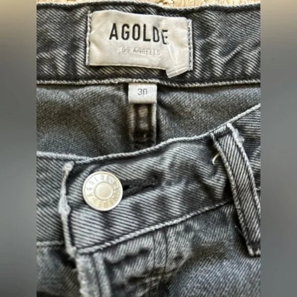 Agolde 90”s Pinch Waist Grey Jeans Button Fly size 30 - Picture 5 of 8